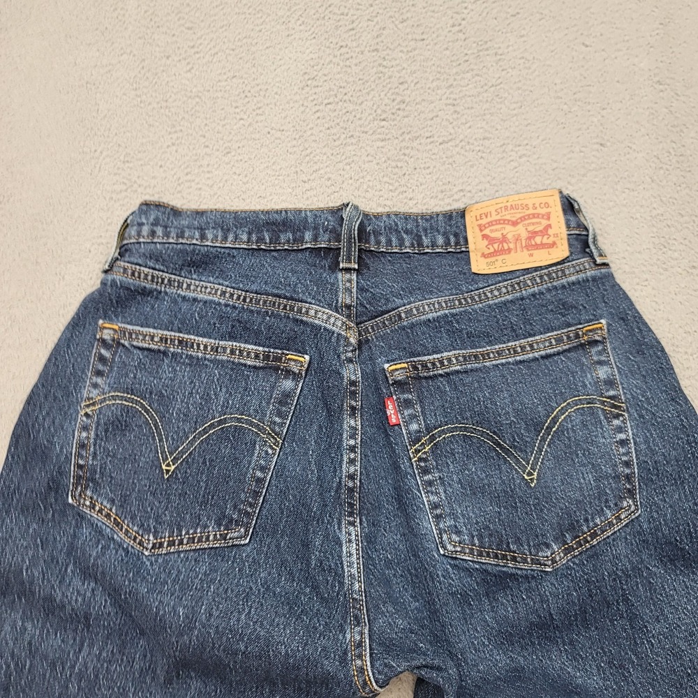 Levi’s 501 Curve Jeans Womens Size 27x29 Blue Straight Button Fly High Rise*